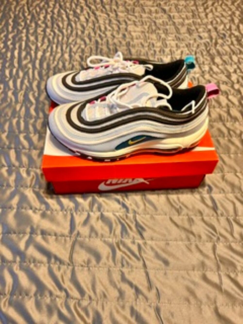 Nike Air Max 97 Blue Whisper/White/Opti Yellow Size 6.5Y